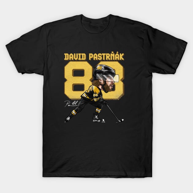 david pastrnak cartoon T-Shirt by mazihaya pix